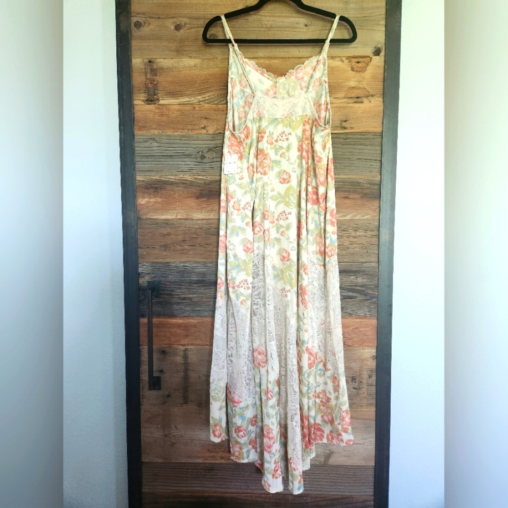 Free People FP Intimnately First Date Printed Maxi Slip Dress NWT - Picture 6 of 7